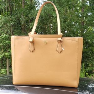 Tory burch tan robinson tote
